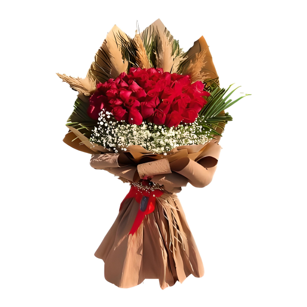 Kırmızı Gül Buketi (50'li - ~40 cm)